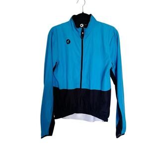 Pactimo Divide Lightweight Windbreaker Cycling Jacket Blue & Black Medium